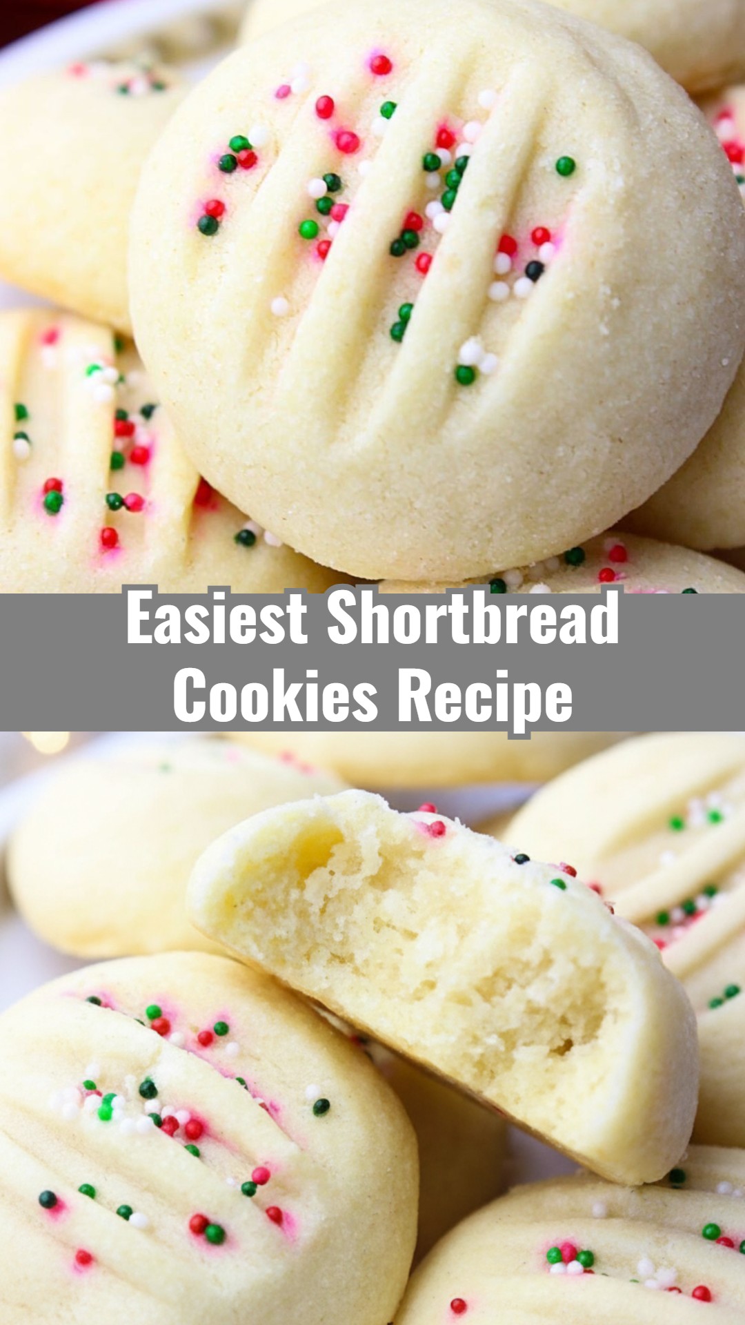 Easy Christmas Whipped Shortbread Cookies