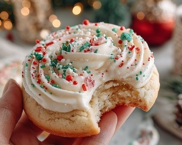 Easy Crumbl Christmas Sugar Cookies With Frosting