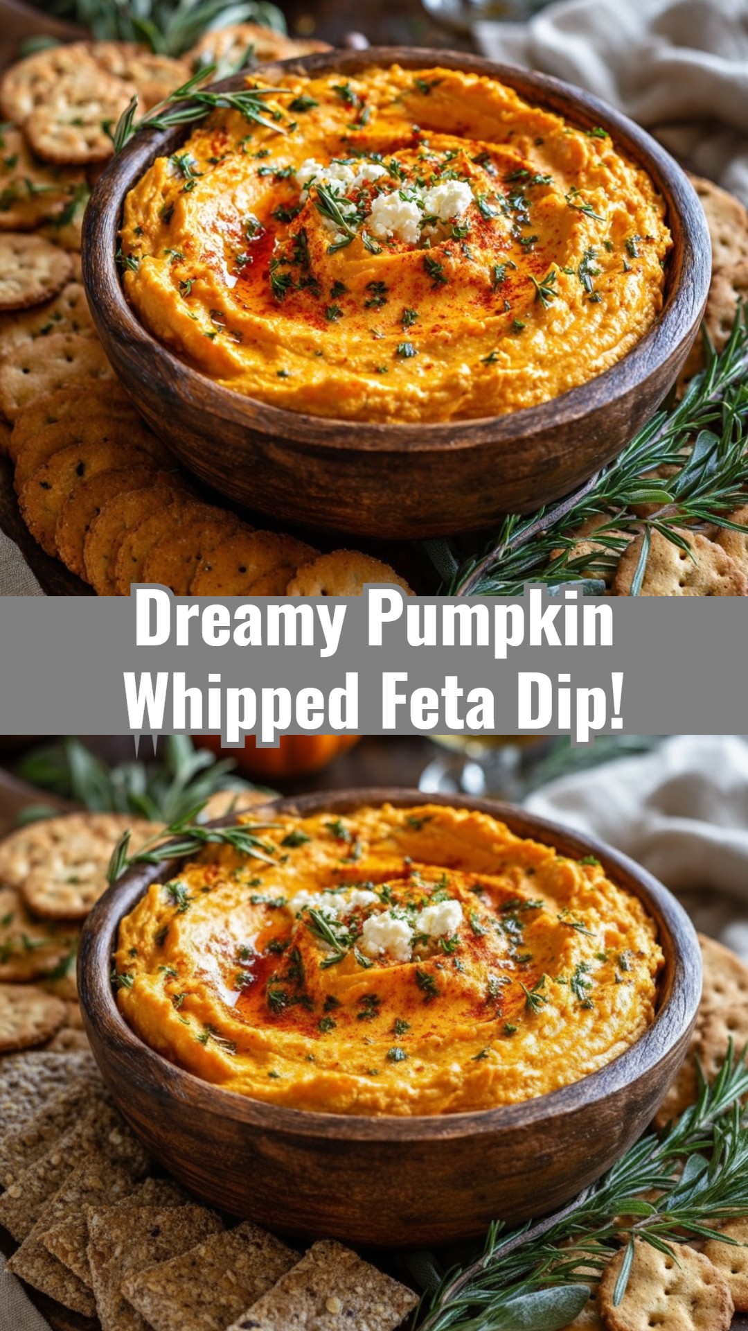 Easy Fall Pumpkin Whipped Feta Appetizer