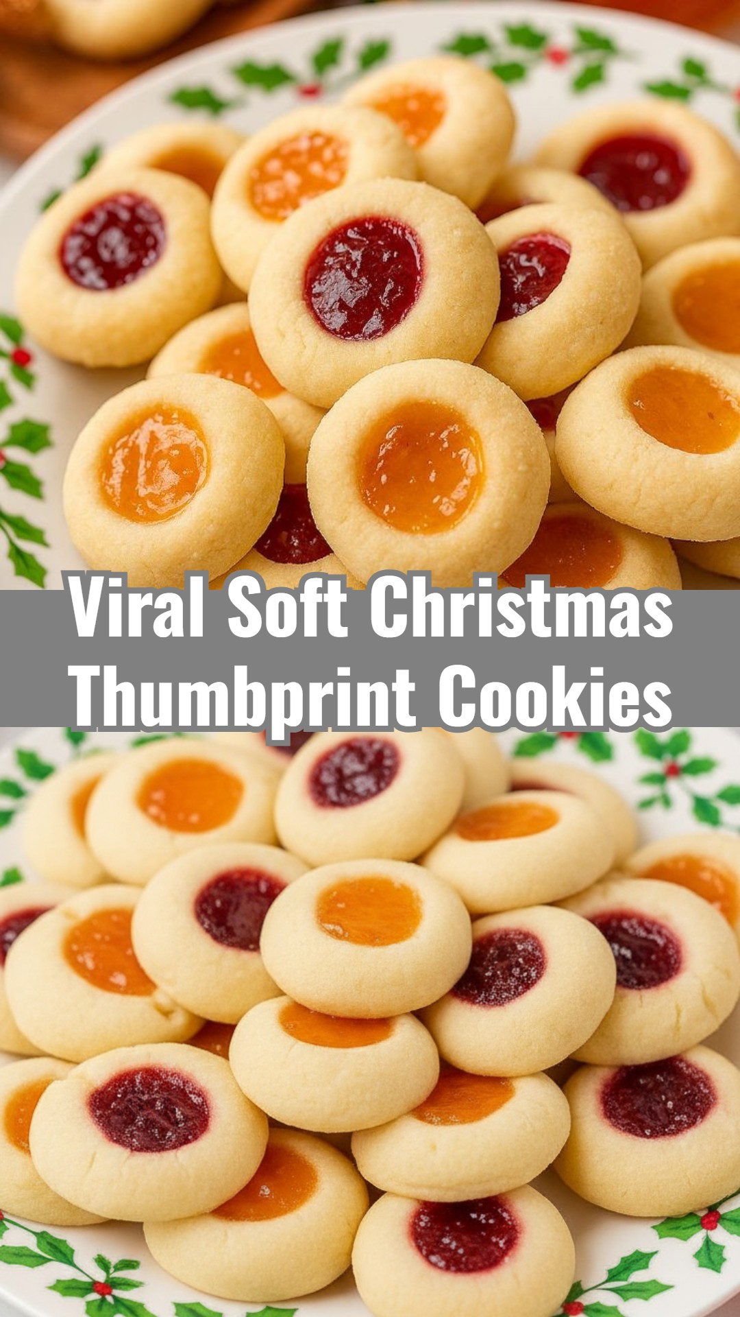 Easy Homemade Christmas Jam Thumbprint Cookies