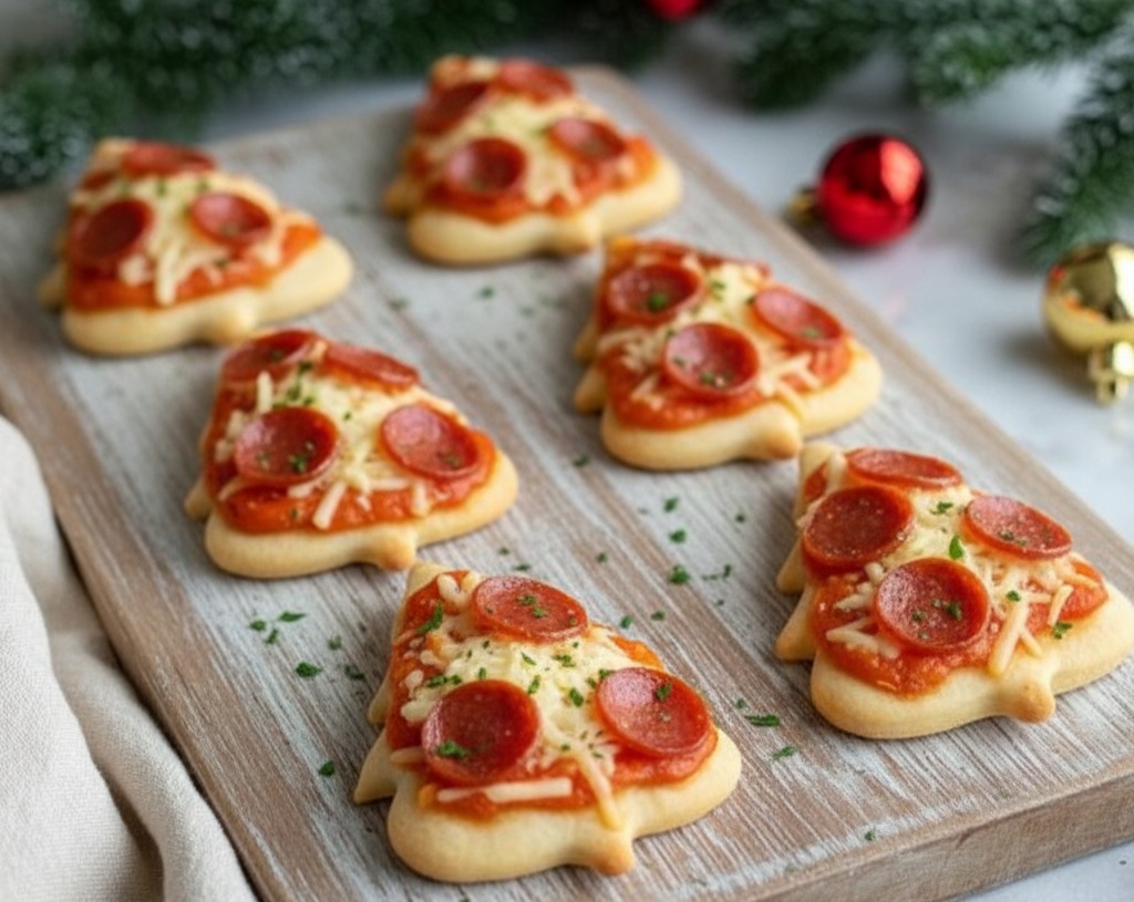 Fun Christmas Tree Pizza: Easy Holiday Dinner & Appetizer serving