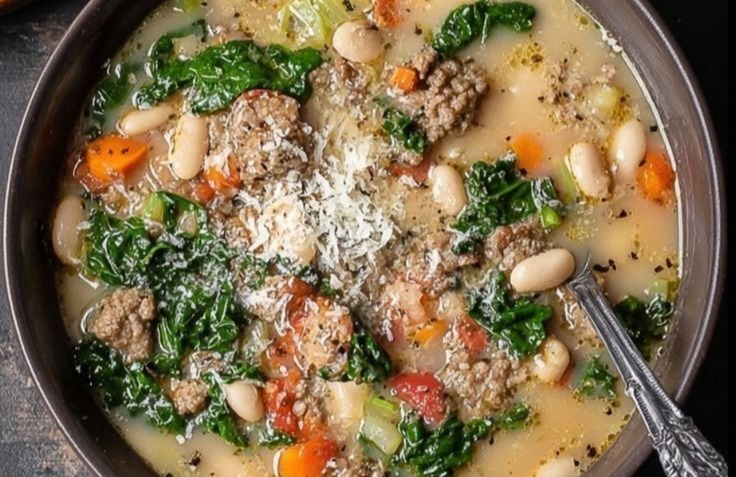 Hearty Rainy Day Italian Sausage White Bean Soup