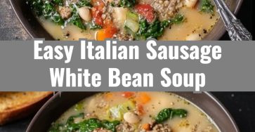 Hearty Rainy Day Italian Sausage White Bean Soup