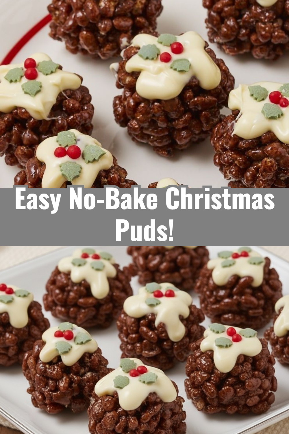 Rice Krispie Christmas Puds