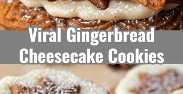 Soft Festive Gingerbread Cheesecake Christmas Cookies