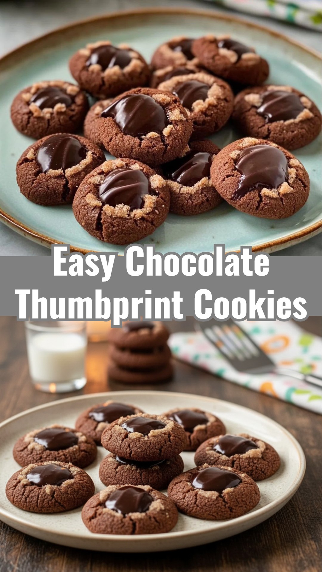 Delicious Chocolate Thumbprint Christmas Cookies Recipe