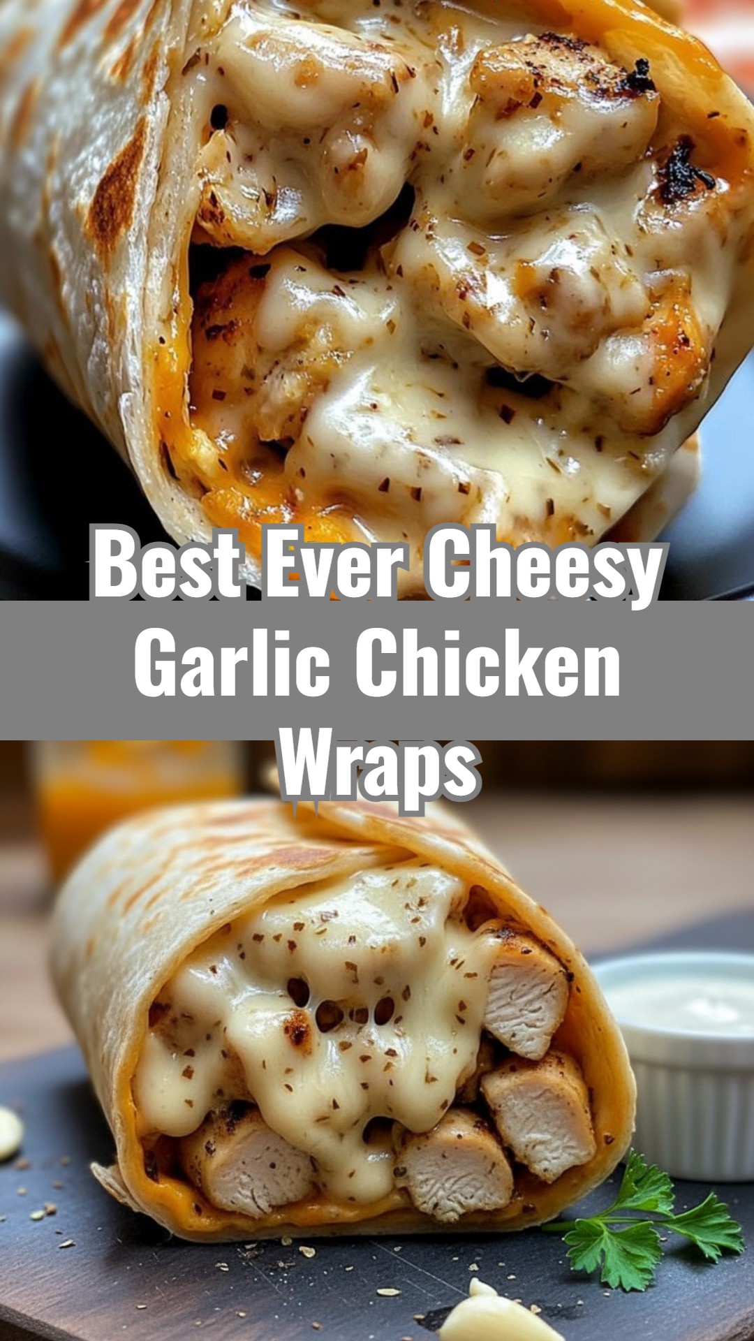 Easy Baked Cheesy Garlic Chicken Wraps for Quick Dinners