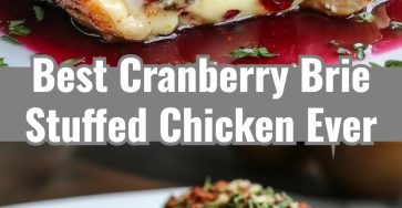 Easy Cranberry Brie Stuffed Chicken for Fancy Christmas Dinners