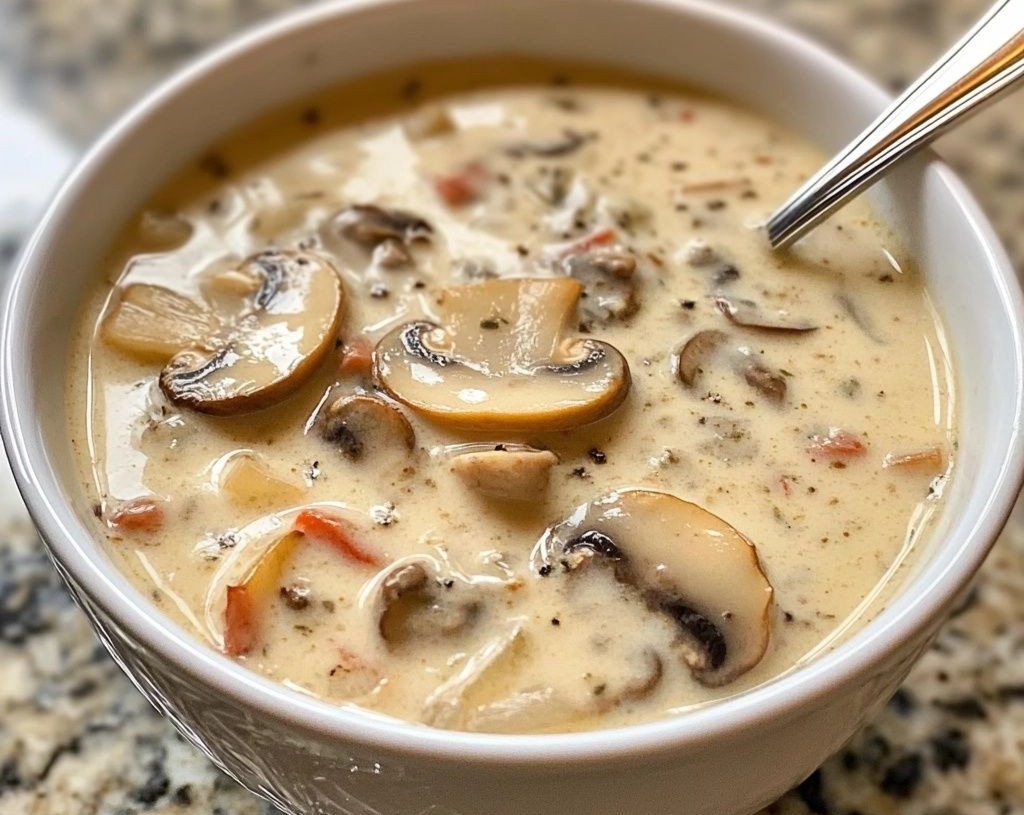 Easy Creamy Mushroom Soup Healthy Earthy Autumn Recipe Inspiration overview