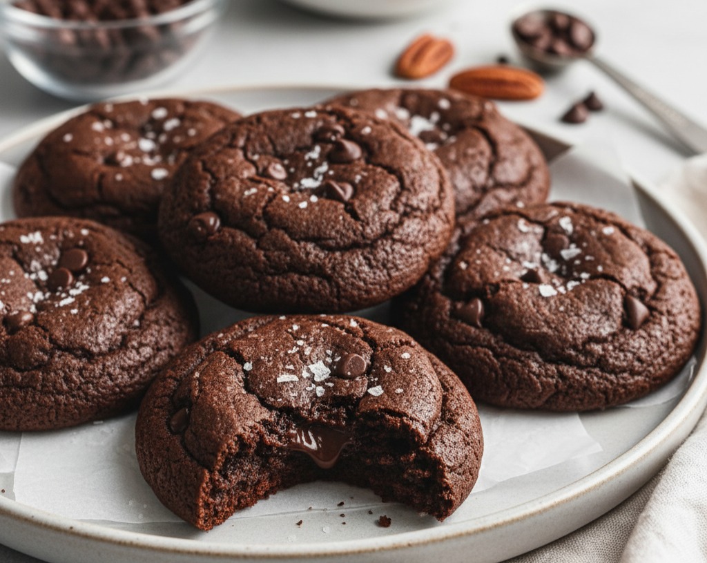 Easy Fudgy Chewy Chocolate Brookies Best Brownie Cookie Dessert serving