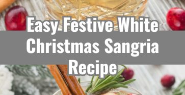 Easy Holiday White Christmas Sangria with Cinnamon Cranberry