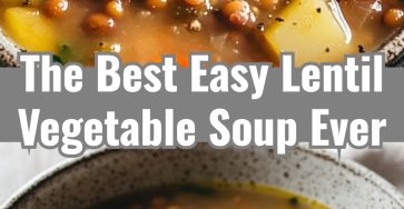 Easy Lentil Vegetable Soup Recipe Tasty Vegetarian Vegan