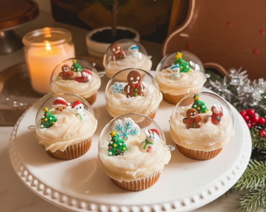 Easy Snow Globe Cupcakes Holiday Hacks for Pinterest-Worthy Christmas Baking serving