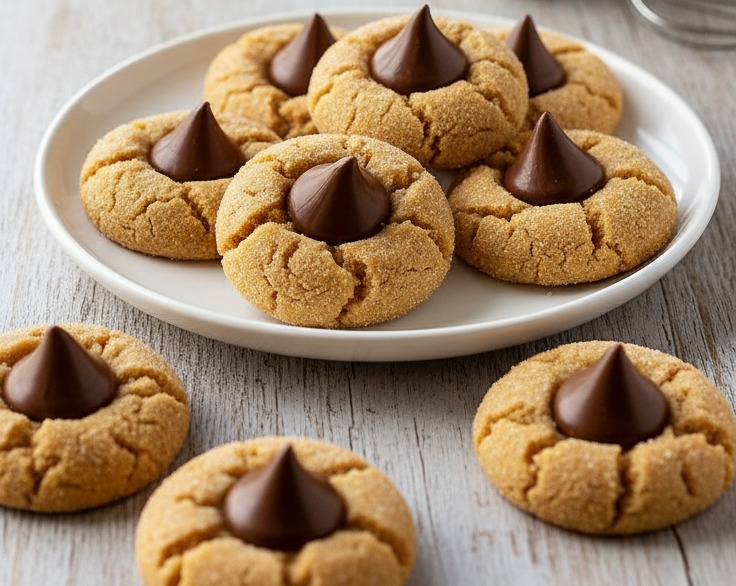 Easy Soft Chewy Peanut Butter Blossom Cookies Best Original Recipe serving
