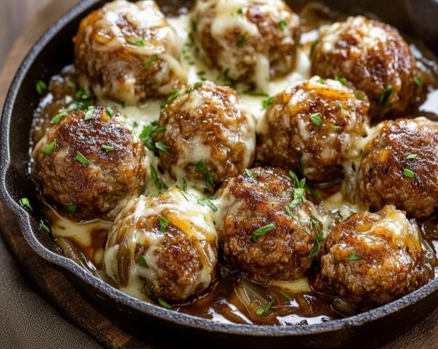 French Onion Meatballs for Quick Meat Recipes and Special Foods overview
