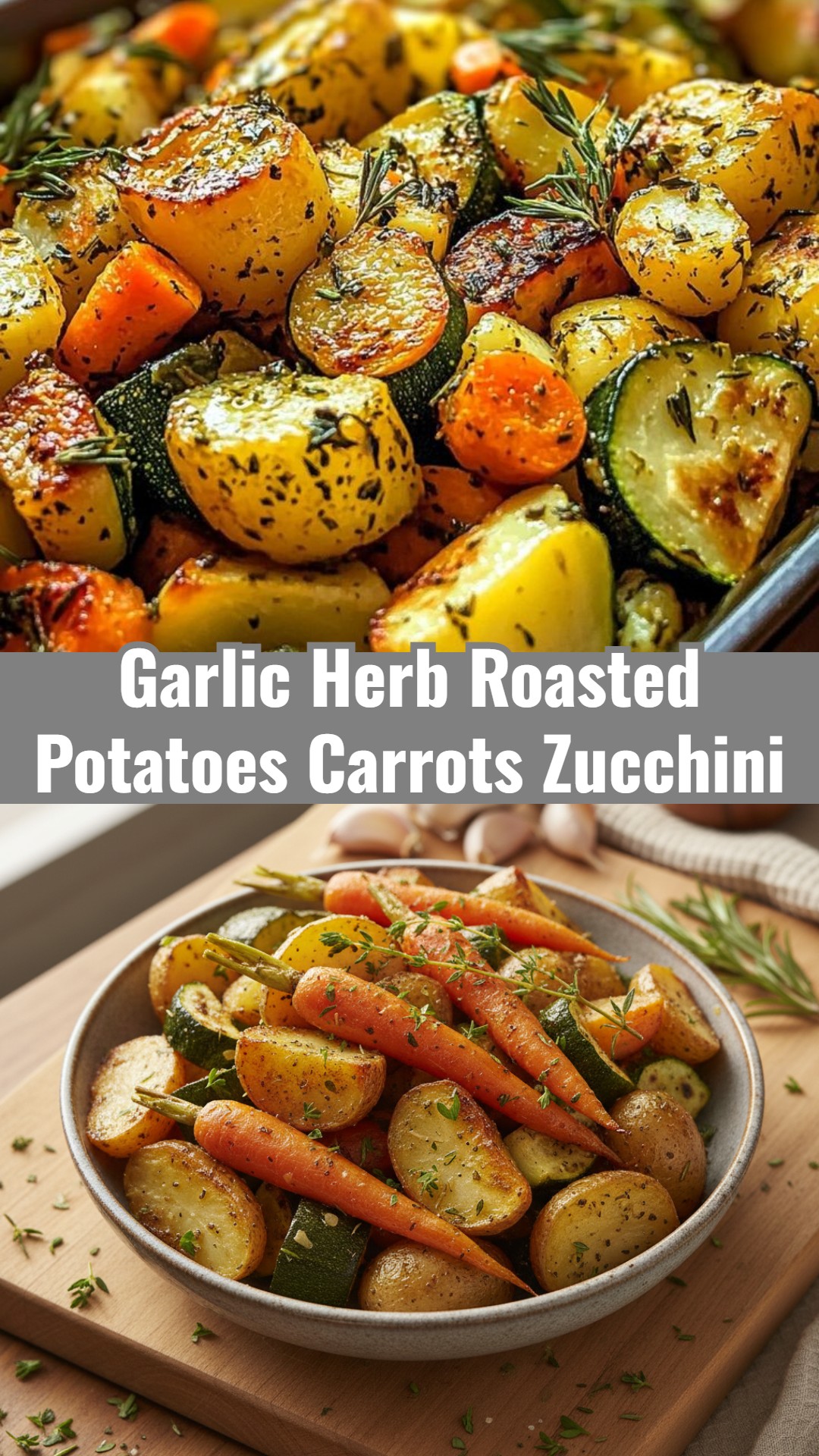 Herb Roasted Potatoes Carrots Zucchini Easy Healthy Veggie Recipe