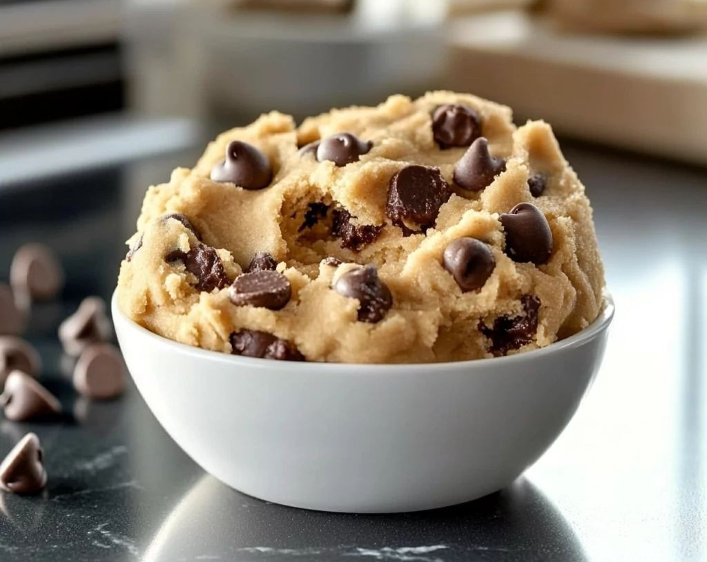 Quick Easy Edible Chocolate Chip Cookie Dough For One overview