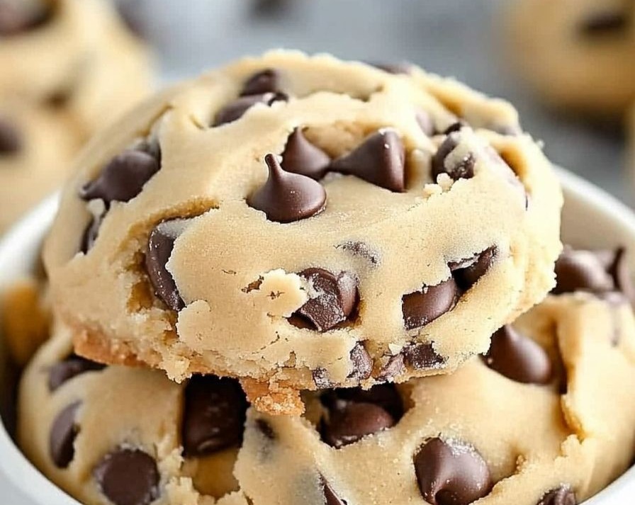 Quick Easy Edible Chocolate Chip Cookie Dough For One serving