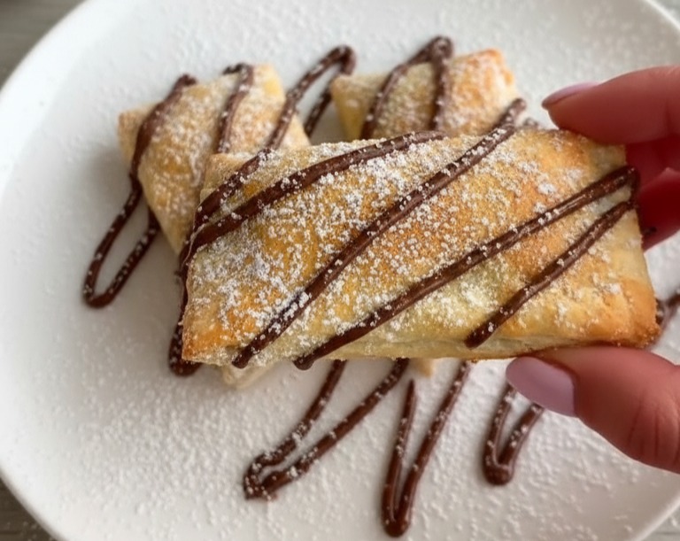Air Fryer Magic Nutella Toast Pies Delicious Simple Recipes serving