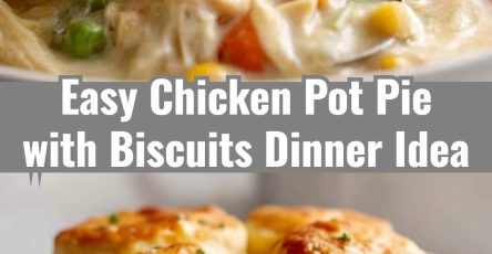 Easy Cheap Chicken Pot Pie with Biscuits Dinner Ideas