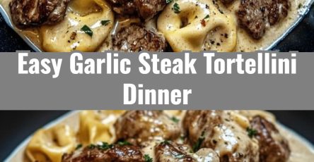 Easy Skillet Garlic Steak Tortellini for Weeknight Dinners