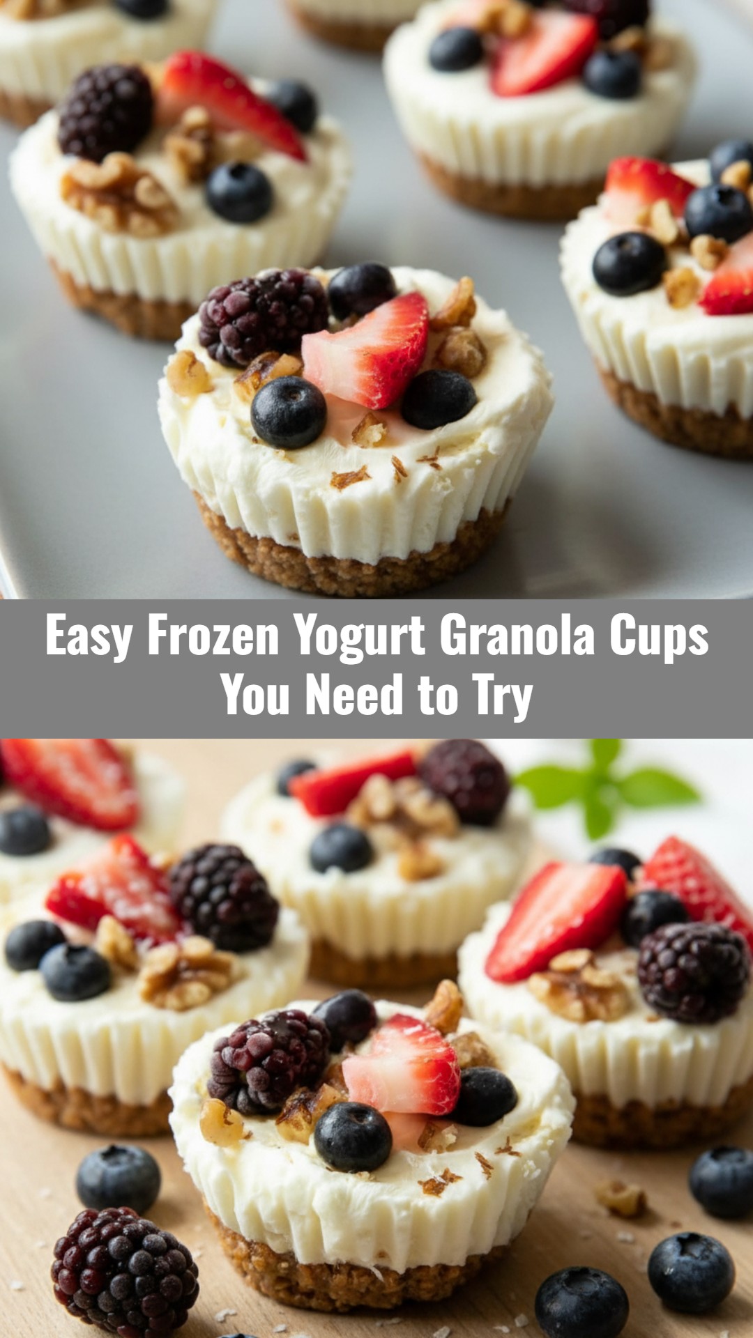 Frozen Yogurt Granola Cups Healthy Snacks To Make Ahead