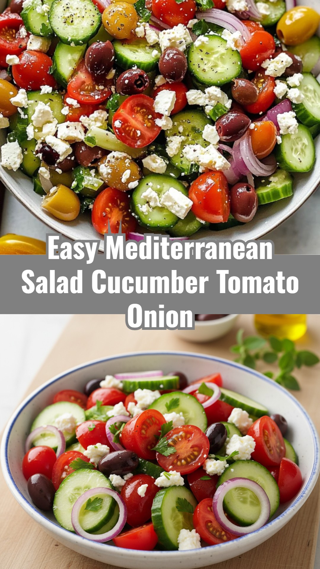 Healthy Mediterranean Cucumber Tomato Onion Salad: Fresh & Easy Everyday Dish