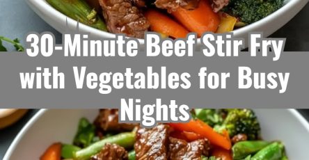 Homemade 30 Minute Beef and Vegetable Stir Fry Recipe