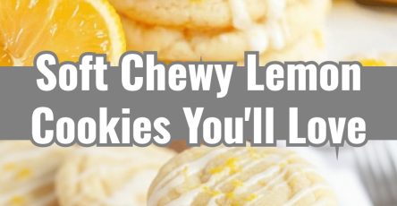 Soft Chewy Lemon Cookies Easy Bake Sweet Treat Party Food