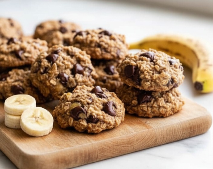 Healthy Banana Oatmeal Cookies Baking Ideas Healthy Dessert serving